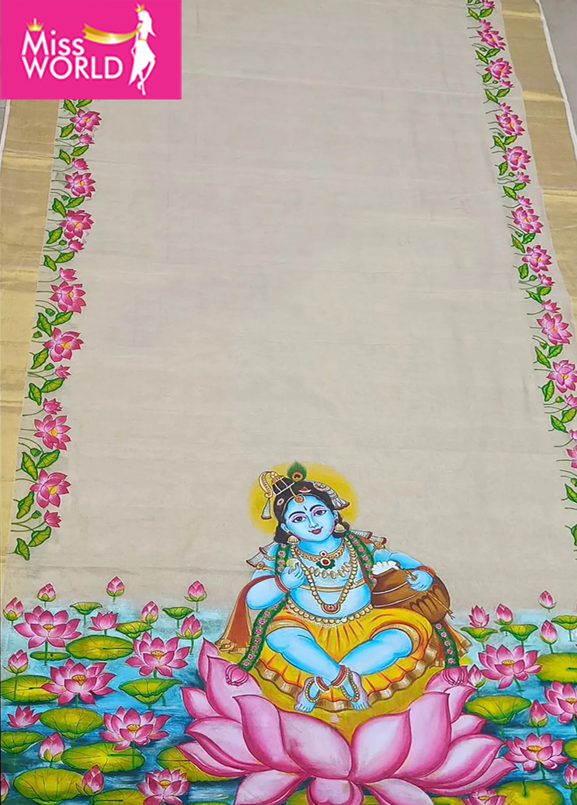 HAND PAINTED SAREE