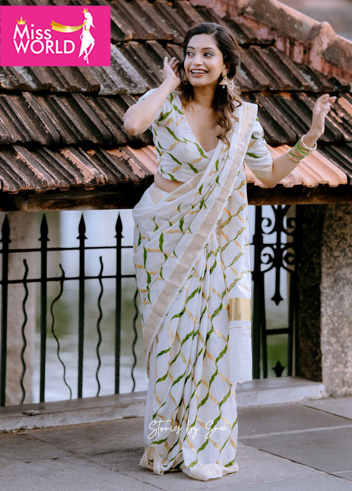 Olive Chain Saree