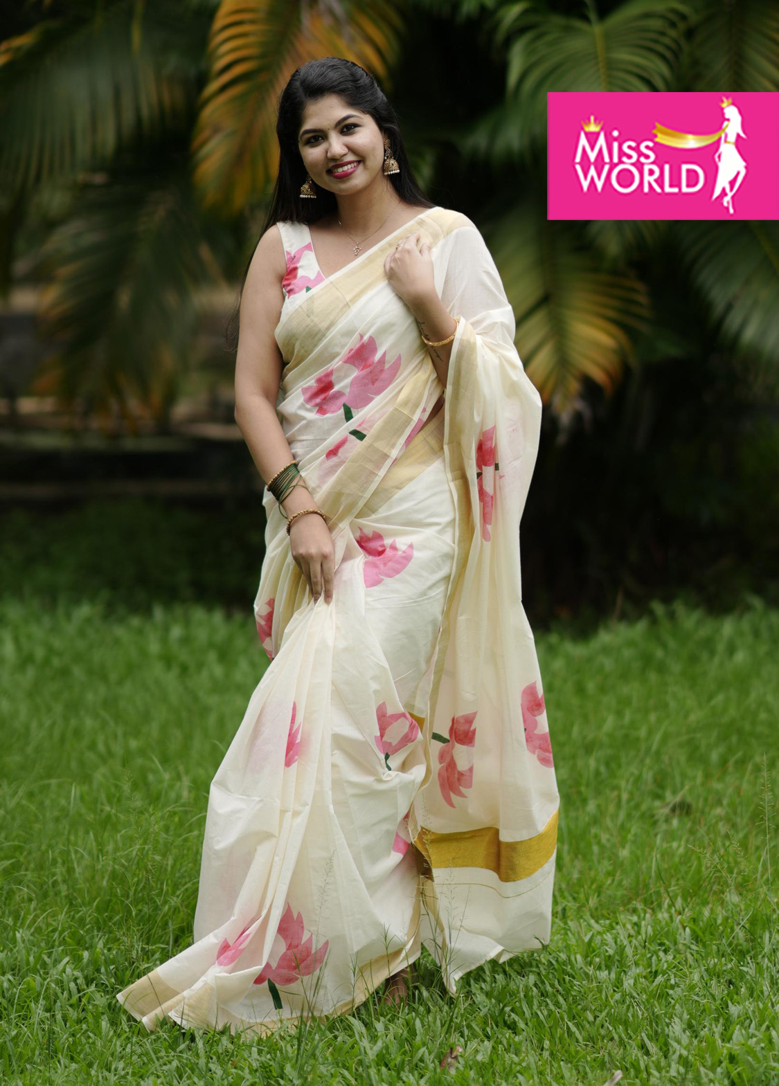 Lotus Cotton Saree