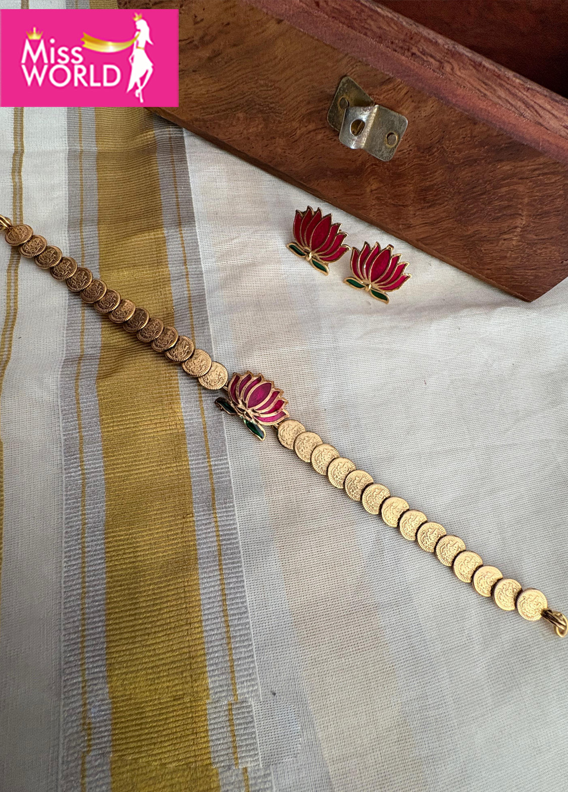  Lakshmi with Lotus Necklace