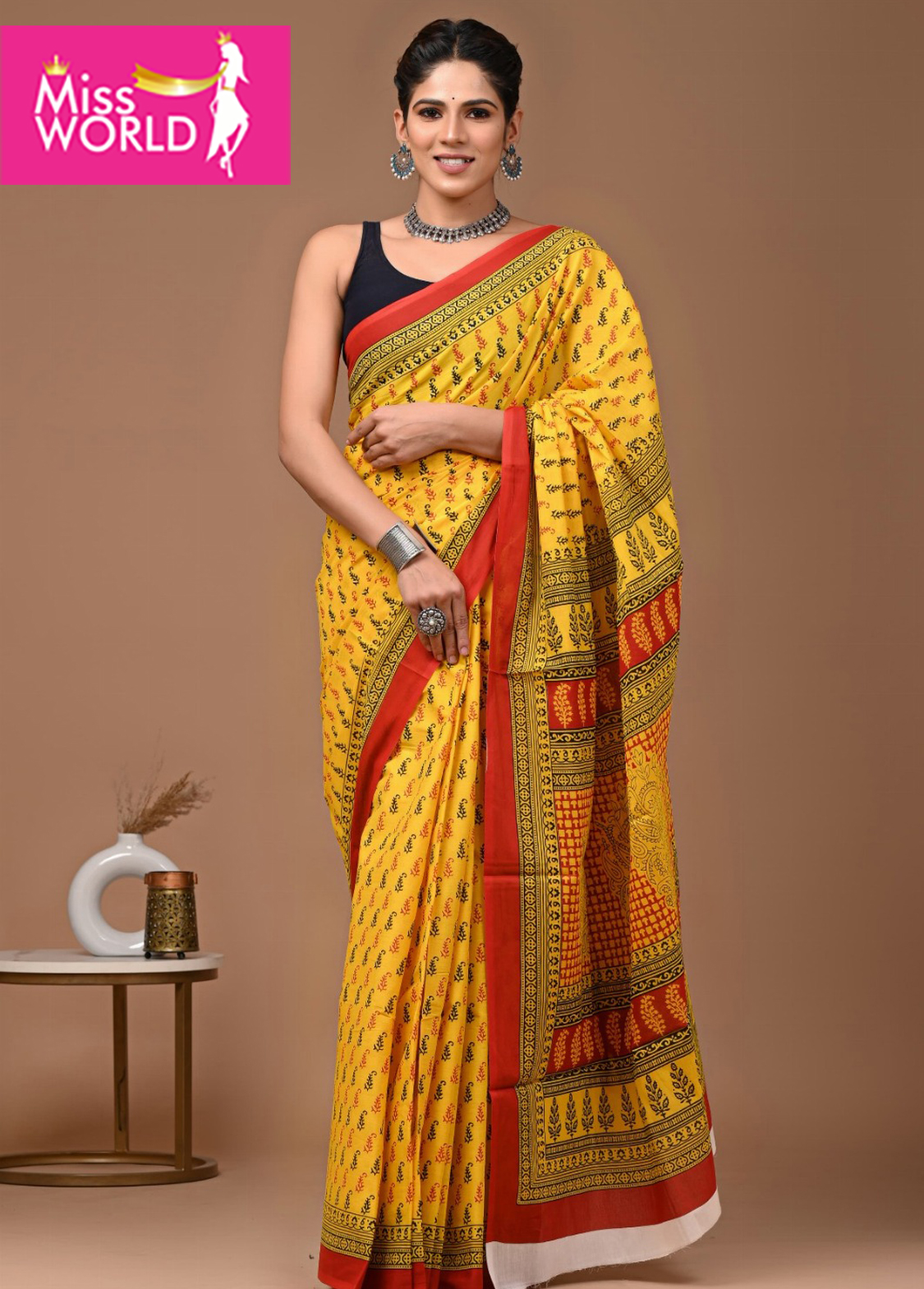 Vrindavan Mulmul cotton  saree VR10
