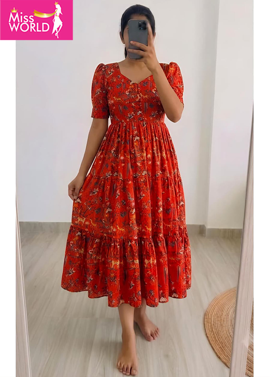 MAXI GOWN KALAMKARI RED