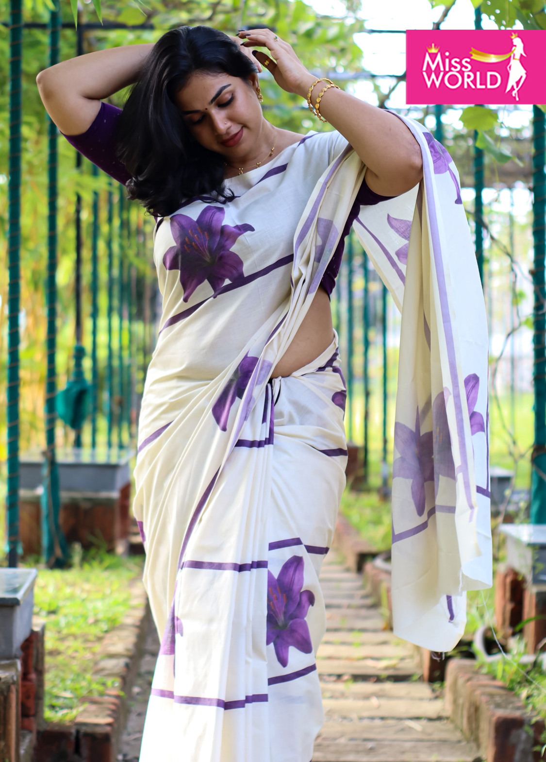 Lavandula Pure cotton digital printed - Image 3