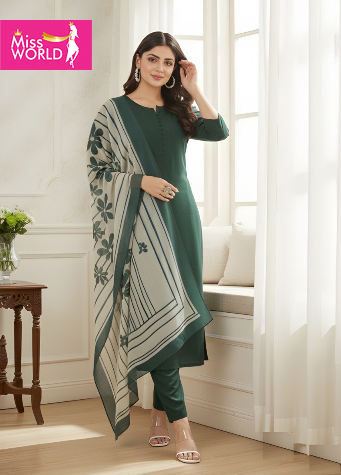 Haritha Kurta Pant with Dupatta suit